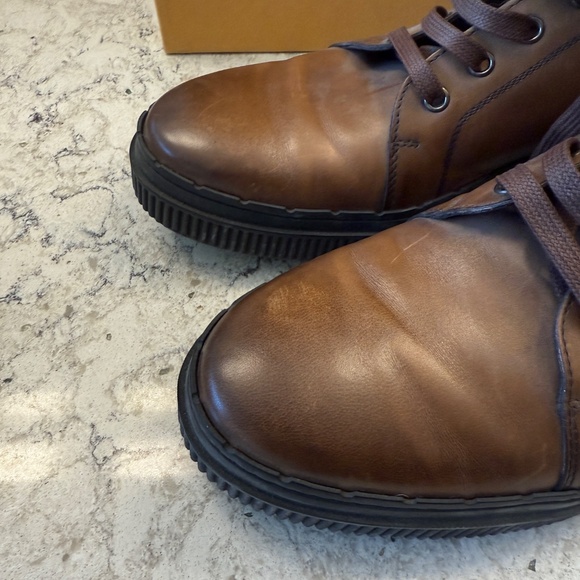 Tod's Italy Men's Stivaletto Brown Calfskin Leather Studded Ankle Boot -cp - Picture 5 of 15